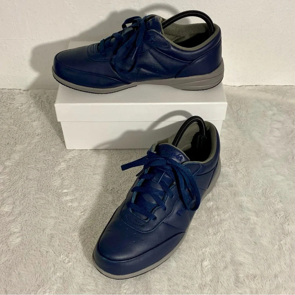 Propet Washable Walker Navy Blue Leather Sneakers Women’s Size 10 M(B)